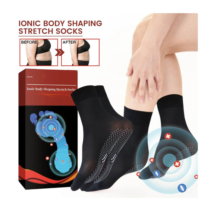 Digital Shoppy Stretch Compression Socks – Sports, Cycling & Foot Care Support – Black (1 Pair)