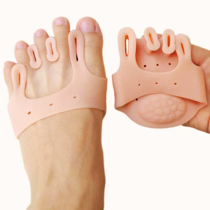 Digital Shoppy 1 Pair Hallux Valgus Toe Separator & Hand Massager – Split Design Silicone Pad