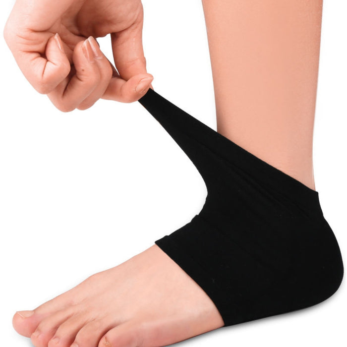 Digital Shoppy Moisturizing Heel Socks for Cracked Heel Treatment Open Toe Socks Cracked Gel Heel Socks for Women Dry Hard Cracked (black)