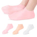 Soft heel repair socks designed to lock in moisture