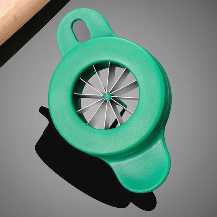 Green vegetable cutter with circular blade array and ergonomic handles – ideal for coring and slicing onions, apples, and potatoes – 1598451114240 13941221