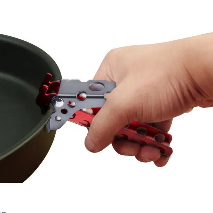 Digital Shoppy Aluminum Pot Gripper, red – Anti-Scald, Non-Slip | In/Outdoor Cooking
