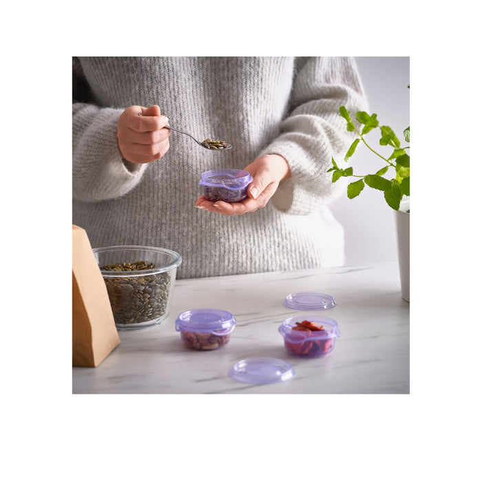 PRUTA food-safe container from IKEA in lilac, perfect for sauces or dips