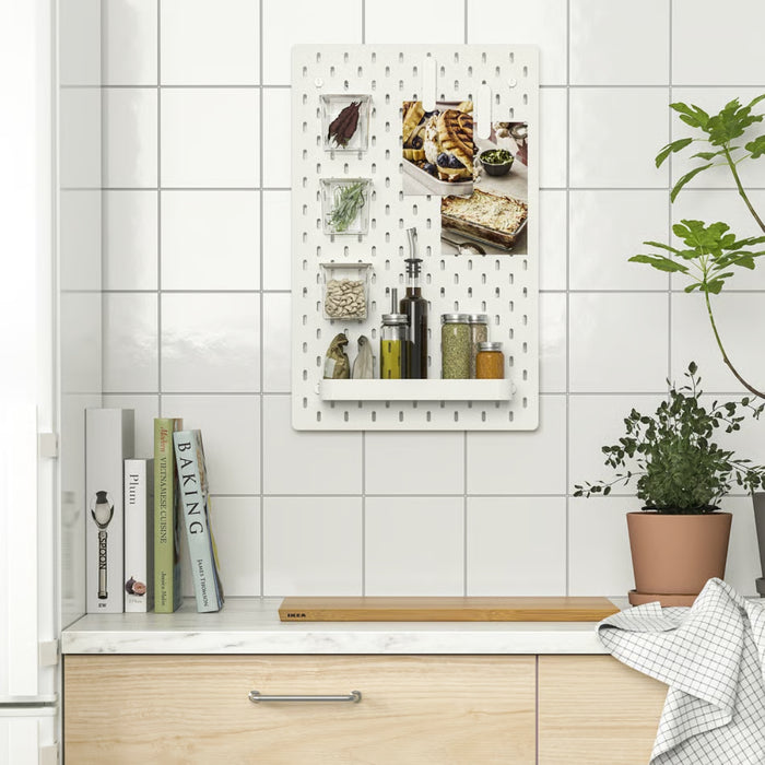 IKEA SKÅDIS Pegboard combination, white, 36x56 cm (14 ¼x22 ")