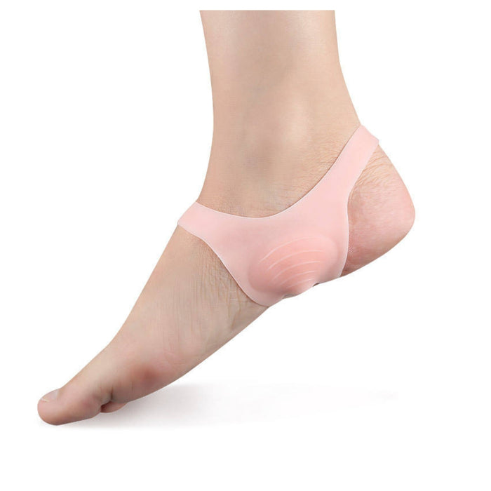 Pink sheer ankle sock on a white background
