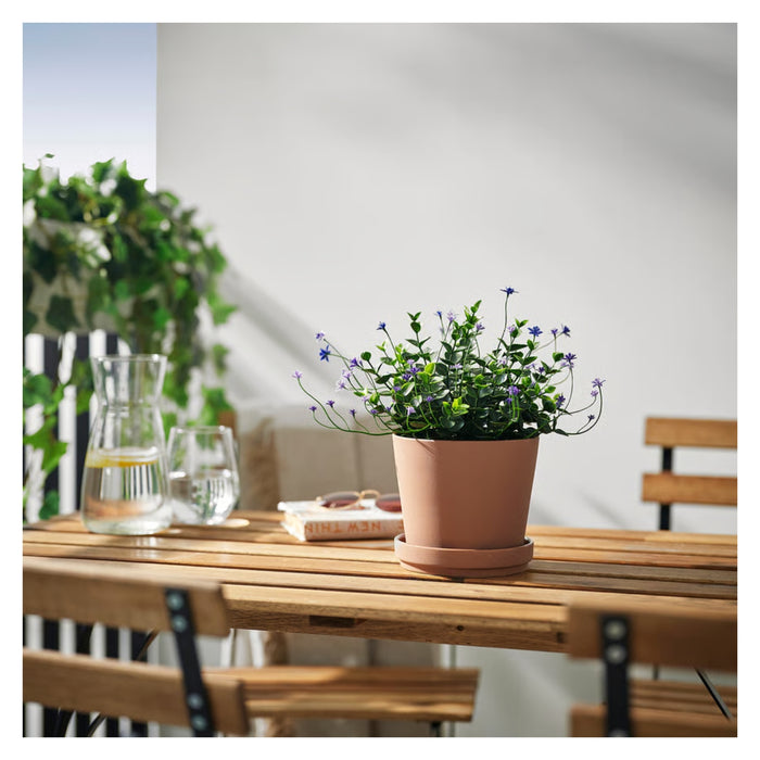 IKEA FEJKA Artificial potted plant, in/outdoor/flowering lilac, 12 cm (4 ¾ ") with plant pot 12 cm, white
