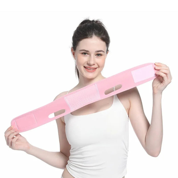 Digital Shoppy V-Line Face Slimming Mask, pink – Reusable Chin Up Belt for Jawline Lift
