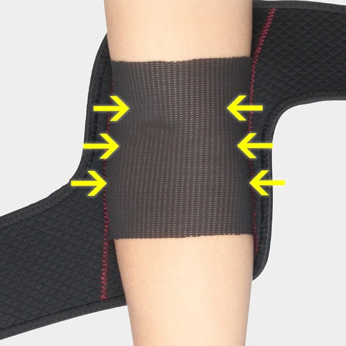 Digital Shoppy Breathable Elbow Support Sleeve – Adjustable Winding Strap - Black