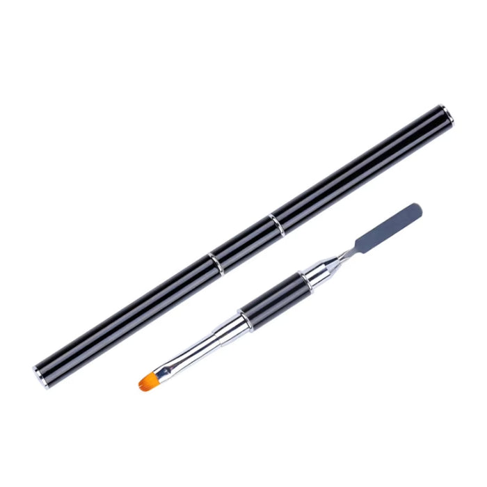 Eyeliner pencil with brush attachment on a white background