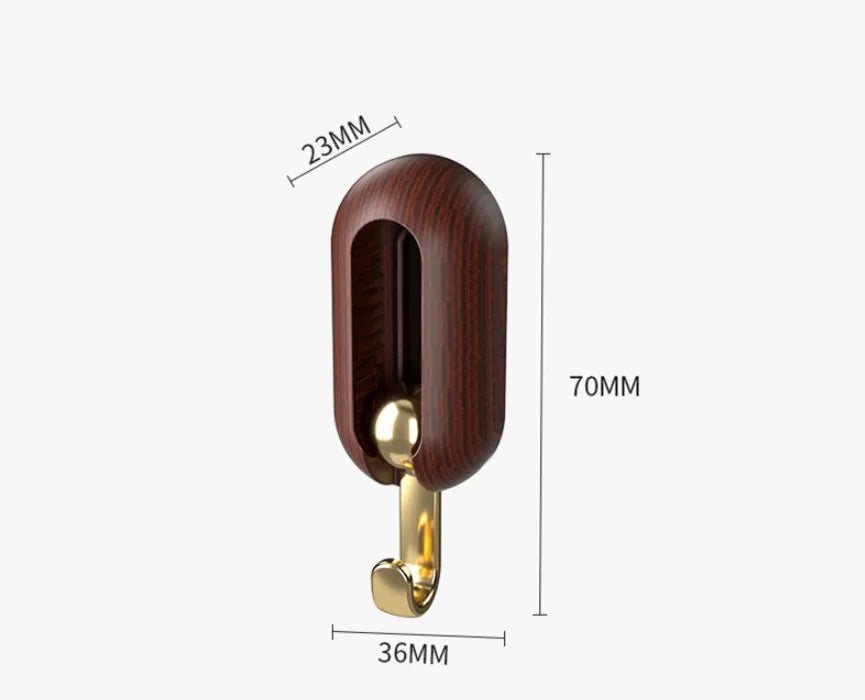 measurements of  Digital Shoppy Strong Adhesive Wall Hook, Brown - Pack of 4
