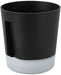 IKEA VÅRDTRÄD self-watering plant pot, transparent with anthracite base—15 cm size, designed for indoor/outdoor use with built-in wick and water reservoir – 80570869.