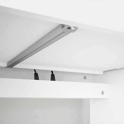 IKEA White Study Desk Set – LED Work Lamp, 66 cm  with Desk 73x50 cm