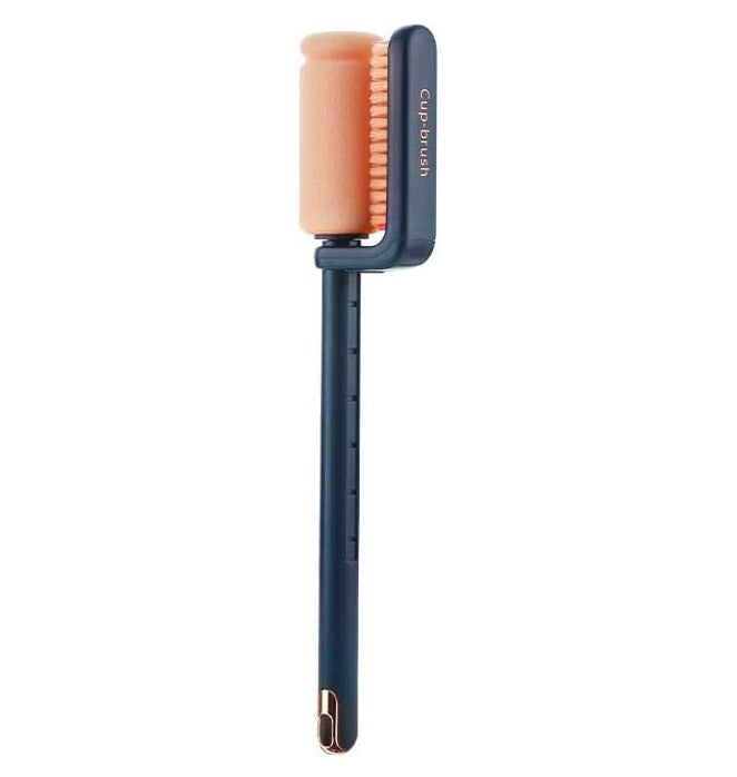 Non Dead Corner Glass Cleaning Brush Kitchen Gadgets, blue
