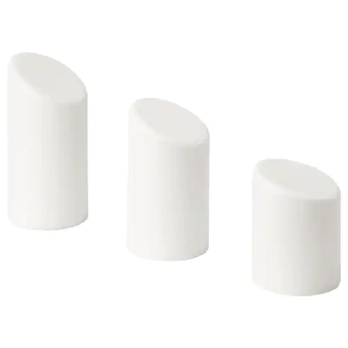 IKEA ÄDELLÖVSKOG LED block candle in/out, set of 3  with LED block candle, white/indoor, 14 cm