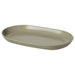 IKEA FÄRGKLAR matt green oval serving plate 36x22 cm stoneware with smooth matte glaze #60540958