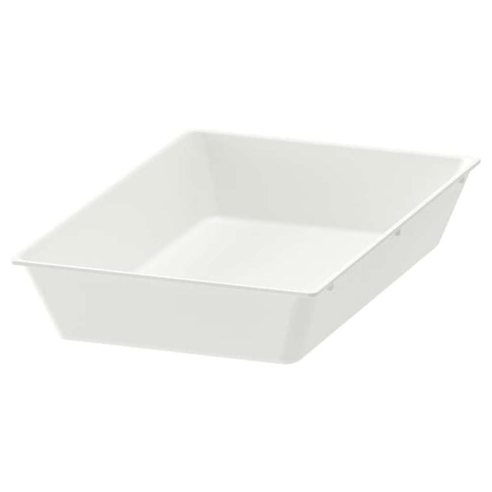 IKEA UPPDATERA Utensil tray, white20x31 cm with FÖRNUFT Spoon, stainless steel, 19cm