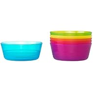 IKEA GULDVÄVARE Place mat, green, 30x40 cm  KALAS Plastic Bowl (Transparent Multicolor)- Pack of 6