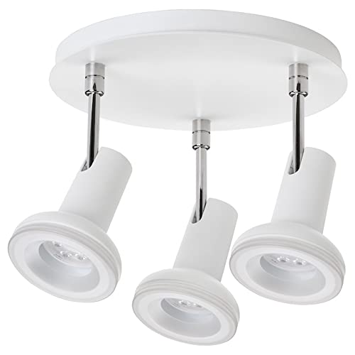 IKEA STRATOSFÄR Ceiling spotlight with 3 spots, white/chrome-plated with Ceiling 3 spotlight