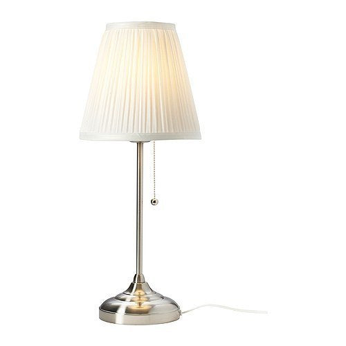 IKEA ÅRSTID Table lamp/Wall lamp , nickel-plated/white