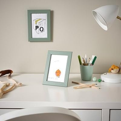 IKEA FISKBO Frame, light grey-green, 10x15 cm (4x6 ")