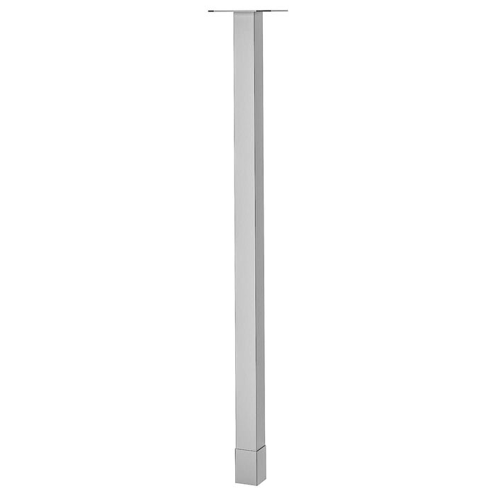 Metal leg or support column on a white background