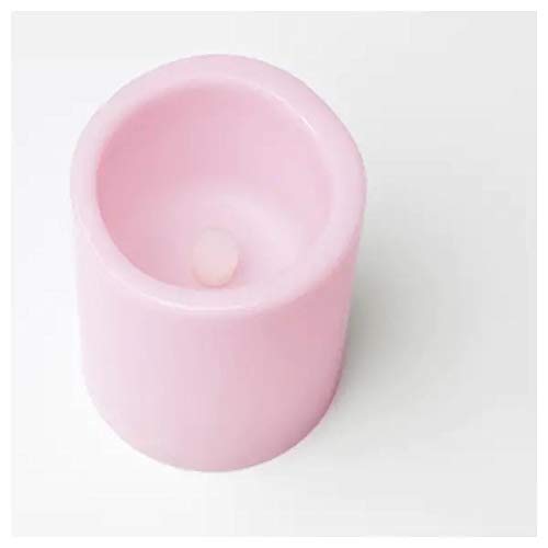 IKEA GODAFTON LED block candle in/out, battery operated, grey and pink ,set of 4