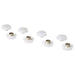 KEA FIXA transparent floor protector with rivet attached to wooden furniture leg close-up #80389172
