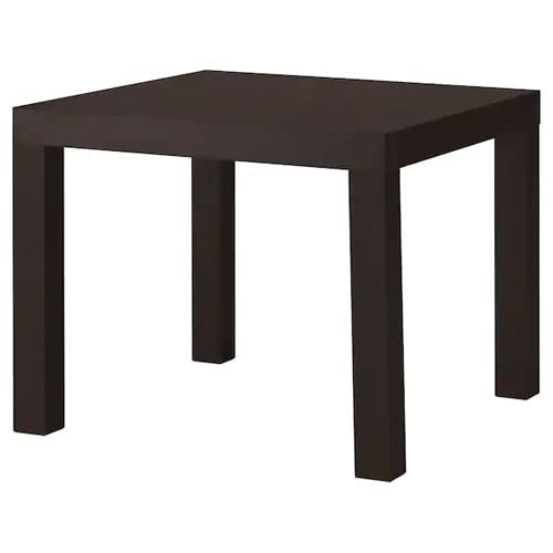 IKEA LACK Side table, black-brown, 55x55 cm  with Wall shelf, 30x26 cm