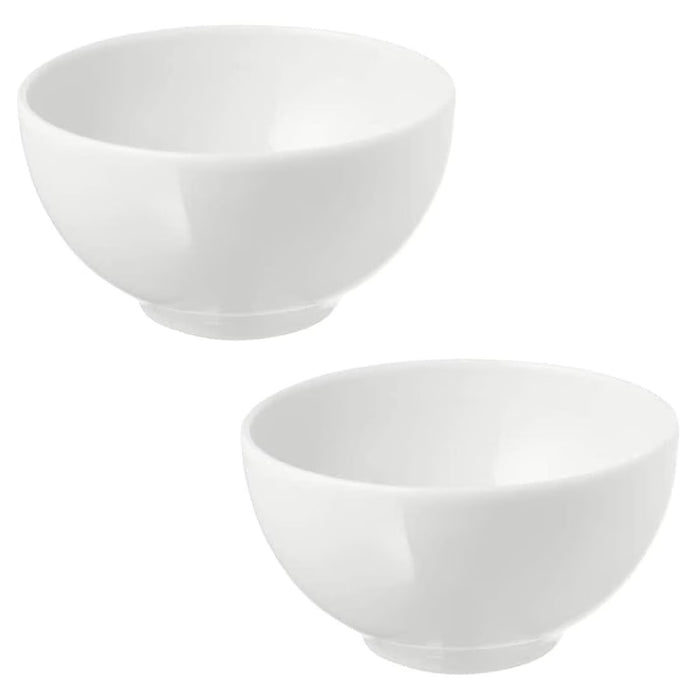 IKEA 365+ white feldspar porcelain bowl rounded sides 13cm (2 pack) simple everyday design #30258951