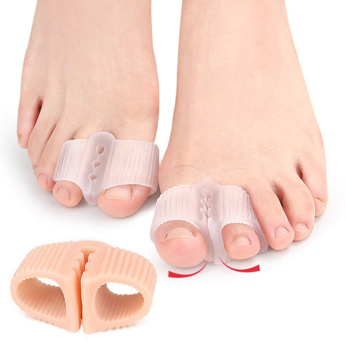 Digital Shoppy bunion correction toe separator close‑up showing ribbed gel design and flexibility