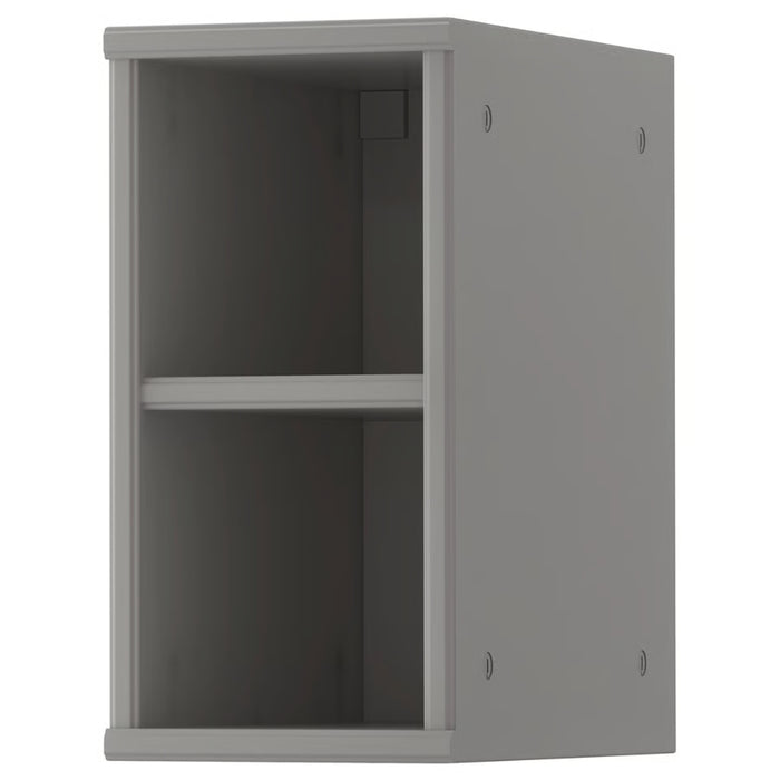 IKEA TORNVIKE grey open cabinet, 20x37x40 cm, with internal shelf and minimalist design.

