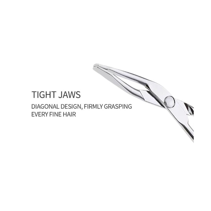 Digital Shoppy Slanted Scissor Type Durable Eyebrow Tweezer Eyelash Extension Volume for Fine Hairs Nose Hair Removal Beauty Makeup Tools