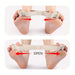  elastic toe band pulling big toes inward for bunion therapy