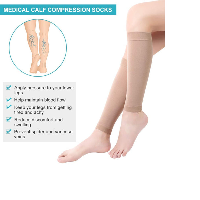 Digital Shoppy Wristband compression socks sports compression leg guard beige