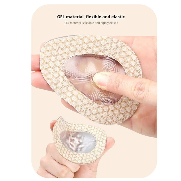 Digital Shoppy Metatarsal Pads & Heel Cushions Soft Gel Self-Adhesive Shock-Absorbing Non-Slip Unisex Foot Insoles for Forefoot Support (beige)