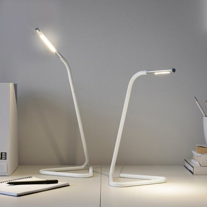 IKEA HÅRTE LED work lamp, white/silver-colour