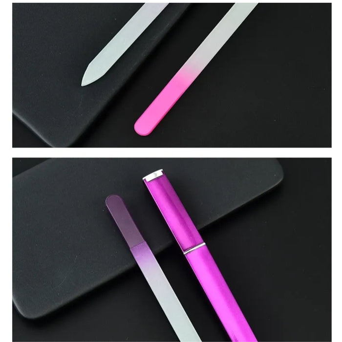 Digital Shoppy Nail File Polishing Manicure Set Purple