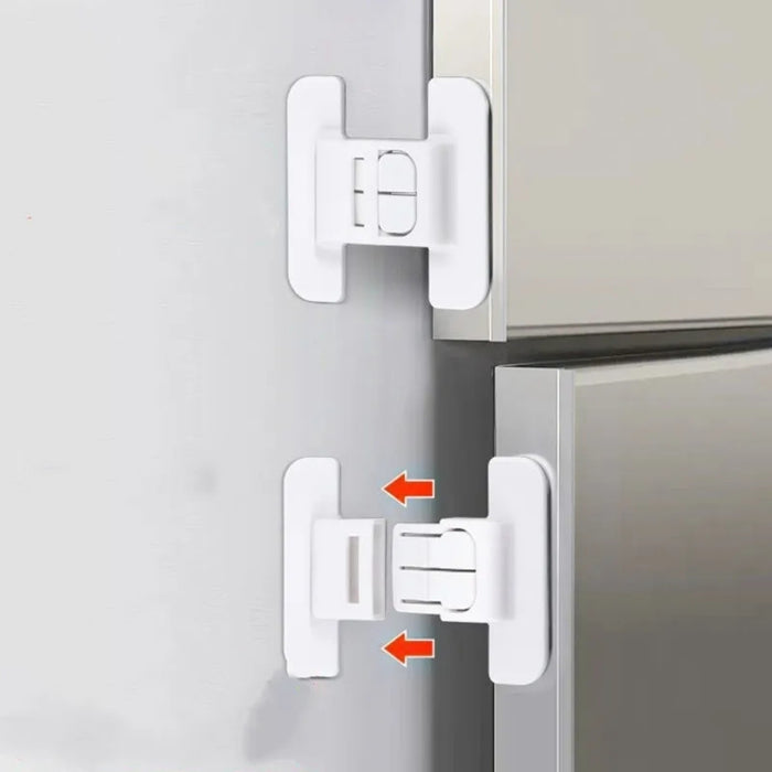 White cabinet hinges on a gray background