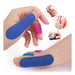 Thumb support stickers close up showing flexible stretchable material