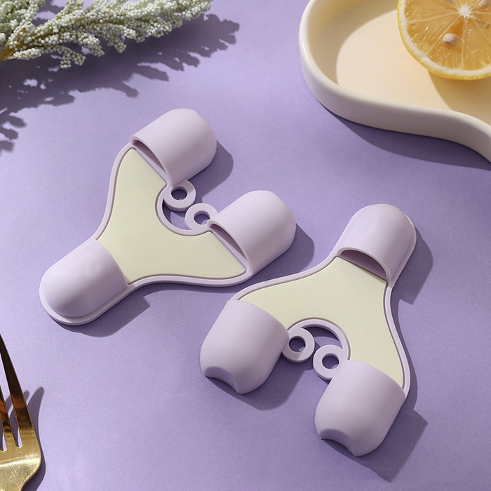 Digital Shoppy Creative Household Silicone Anti-scalding Clip Plate Holder