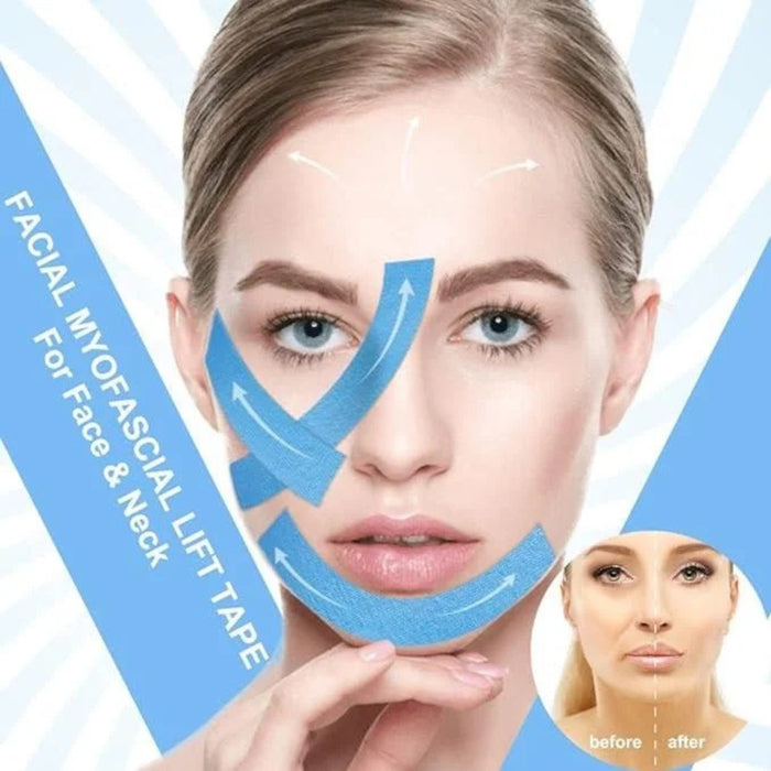 Digital Shoppy Very Hot Sale V Line Lifting Face Tape Customize Wrinkle Reducer Kinesiology Tape（2.5*5cm）