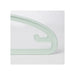 Light green plastic hook on a white background