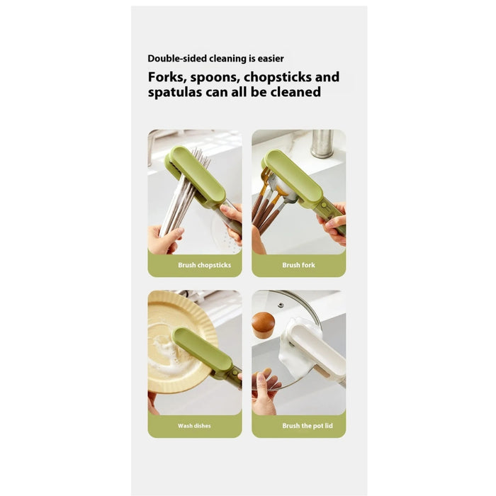 Digital Shoppy Multifunctional Hand Guard Cutter Cleaning Brush Kitchen Gadgets Green