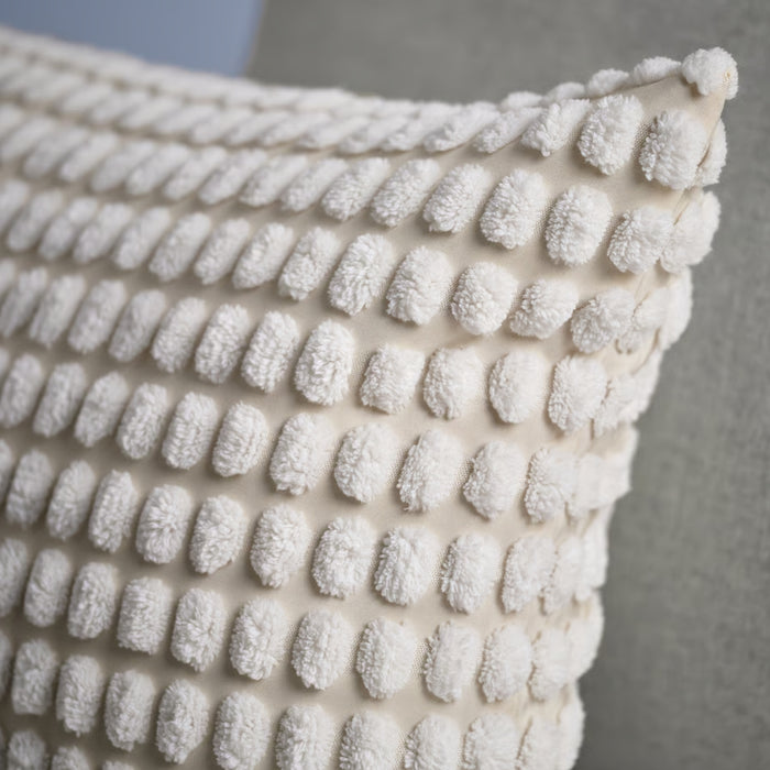 Ikea SVARTPOPPEL Cushion Cover, Off-White, 40x58 cm (16x23) with INGVEIG Cushion Cover, Geometric/Brown blue/white50x50 cm