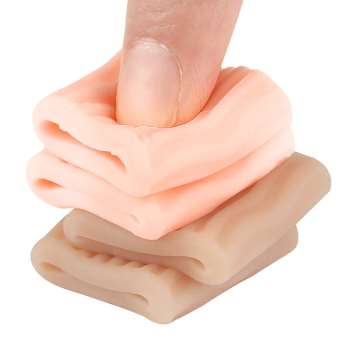 Digital Shoppy Comfortable Silicone Toe Cover Finger Support Basketball & Volleyball Bunion Care Callus Blister Toe Protector (Brighten skin color)