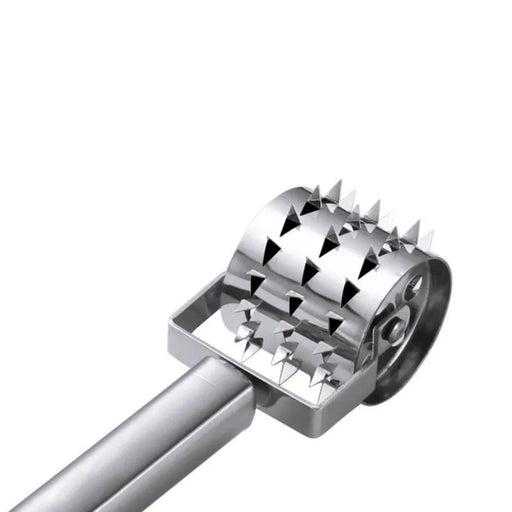 Metallic mace weapon on a white background