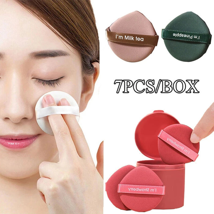 Digital Shoppy 7pcs Pink Makeup Sponge Set - Non-Latex BB Cream Powder Puff