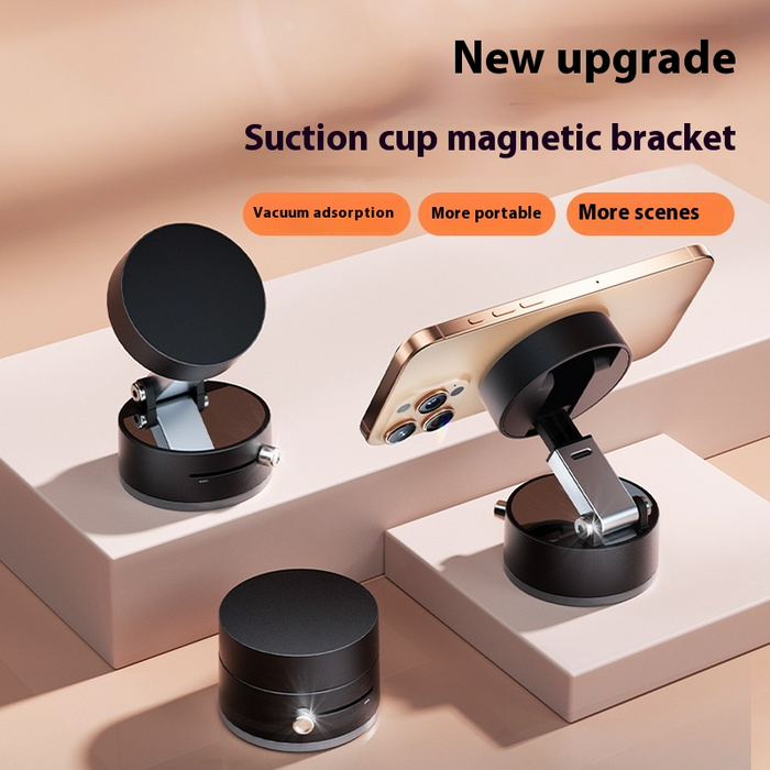 Digital Shoppy Foldable Magnetic Vacuum Car Phone Holder Foldable Suction Cup with Suction Cup Hands-Free Navigation for Smart Phone