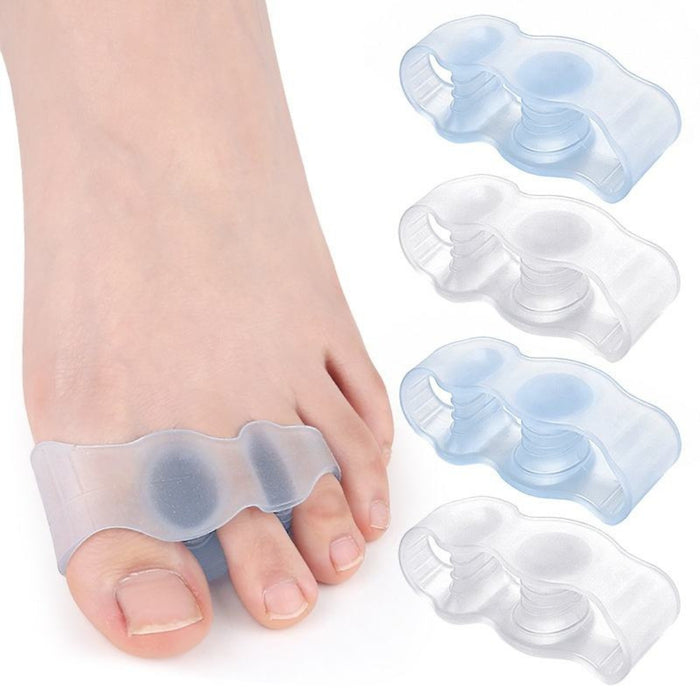 Digital Shoppy hallux bunion correction toe separator before and after use demonstration with toe alignment improvement
