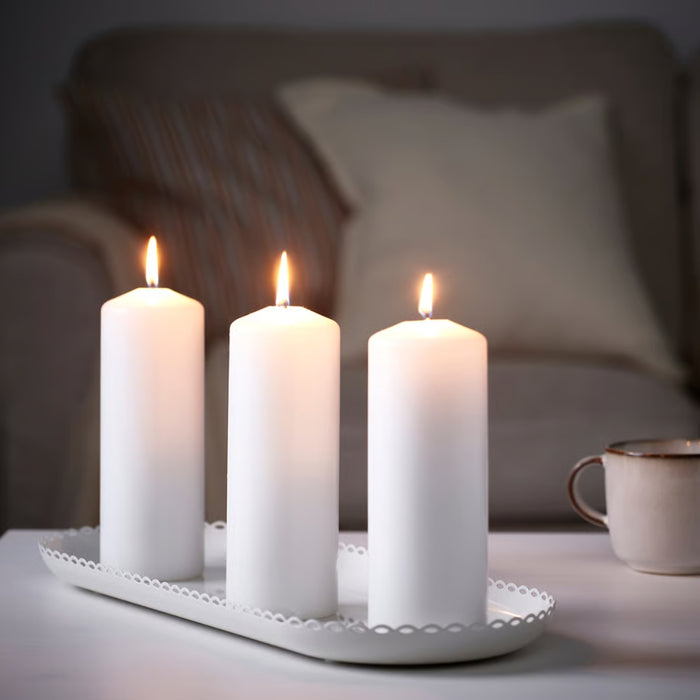 IKEA TURTURDUVA Candle dish, off-white, 45x17 cm